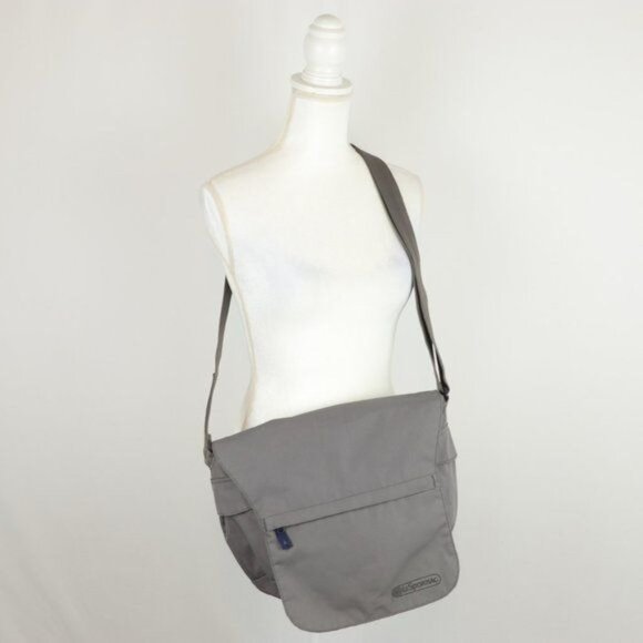 LeSportsac Women's Gray Canvas Rip Stop Flap Crossbody Bag - Picture 1 of 7